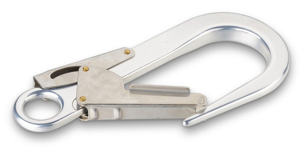 Mosquetón aluminio gancho halcon alu