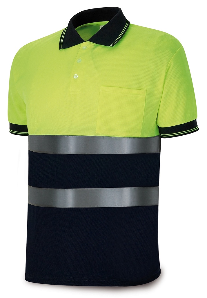 Polo BICOL.AV MANG.CORTA AMARILLO/AZUL