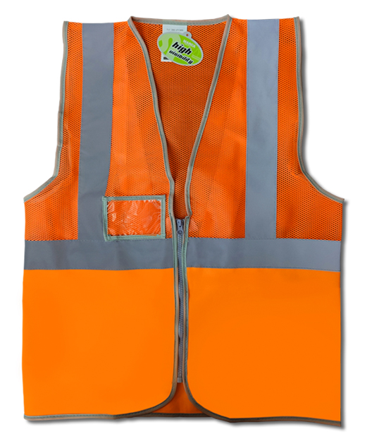 Chaleco cremallera fluo talla naranja