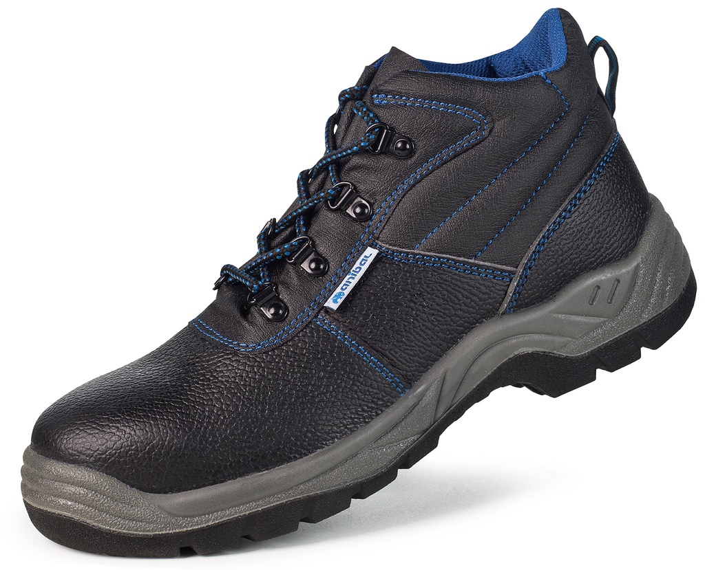 Bota mastia piel metal negra