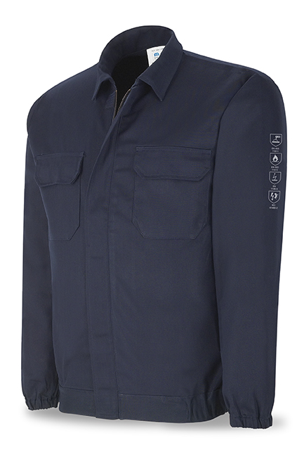 Cazadora ignífuga antiestática azul marino