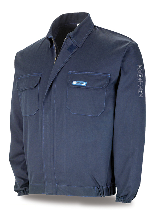 Cazadora ignífuga antiestática inherente