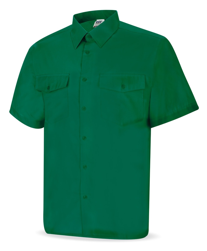 Camisa tergal verde M/CORTA