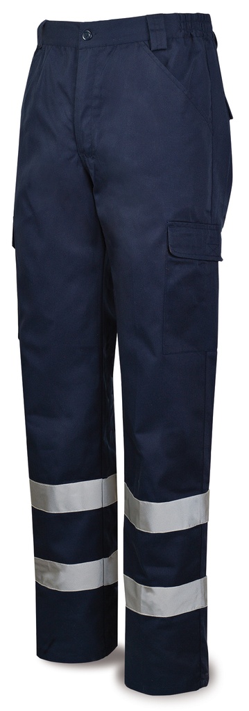 Pantalón POL-ALG. bandas azul marino