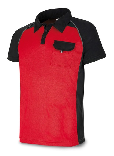 Polo técnica MC rojo negro