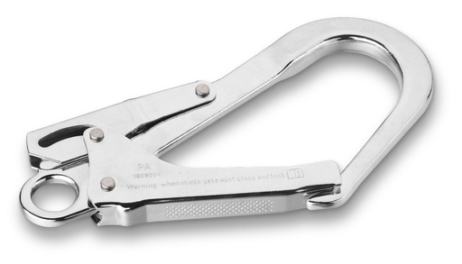 [05-1888MGASIN/U] Mosquetón acero gancho halcon