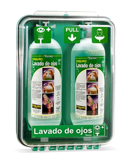 [05-2388L130SIN/U] Estación 2 botellas lavaojos 1L (CAB.PROT.)