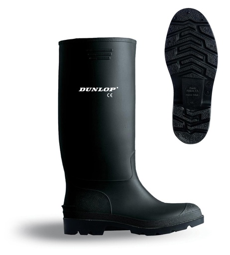 Bota agua PVC negra