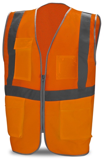 Chaleco A.V. malla MUL. NAR. flúor T.