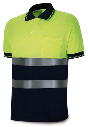 Polo BICOL.AV MANG.CORTA AMARILL/VERDE