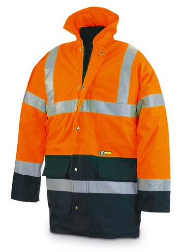 Parka fluo mixta NARANJA/AZUL