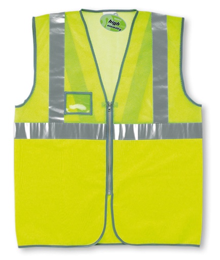 Chaleco malla cremallera fluo talla amarillo