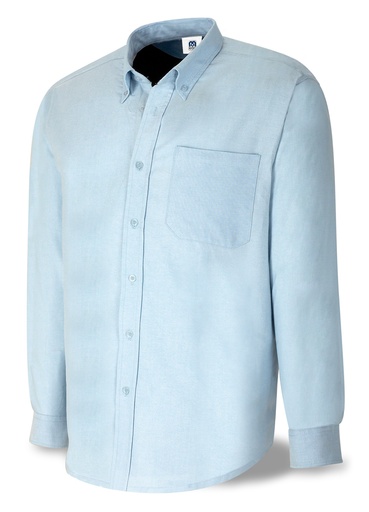 Camisa algodón oxford azul