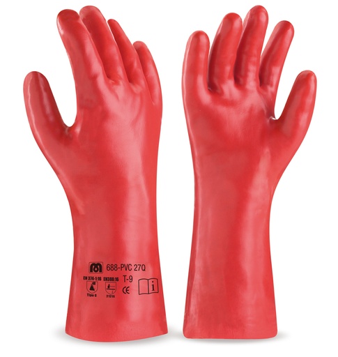 Guante PVC CMS. rojo