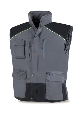 Chaleco tergal GRIS- sport negro