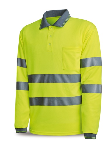 Polo MONOCOL.AV MANG.LARGA amarillo