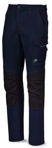 Pantalón stretch rodilleras azul M.