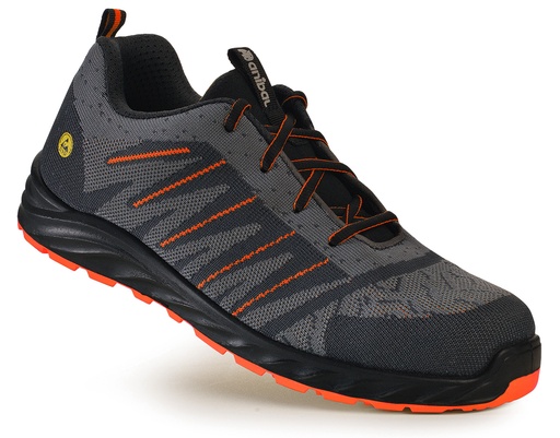 Zapato flexum Z6 gris naranja flúor