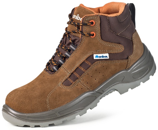 Bota emerita piel serraje marrón