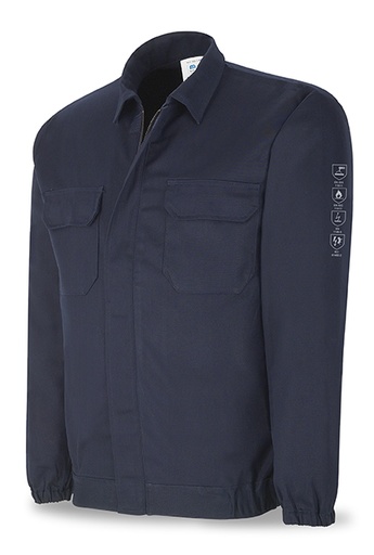 Cazadora ignífuga antiestática azul marino